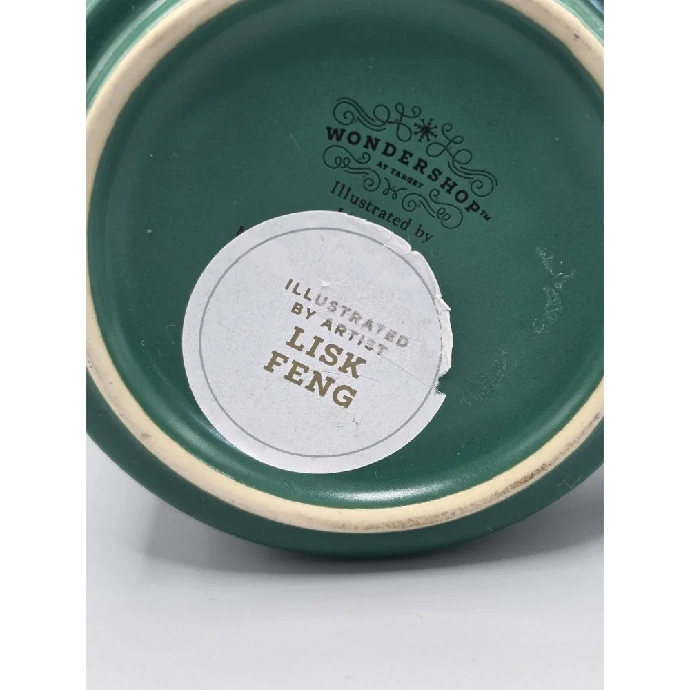 Target Wondershop Lisk Feng Illus Holiday Mug Green Geometric Art Coffee Cup